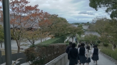 鳳翔館(博物館)の展示品に感銘を受けた生徒も多くいました。 紅葉はまだ先のようです。